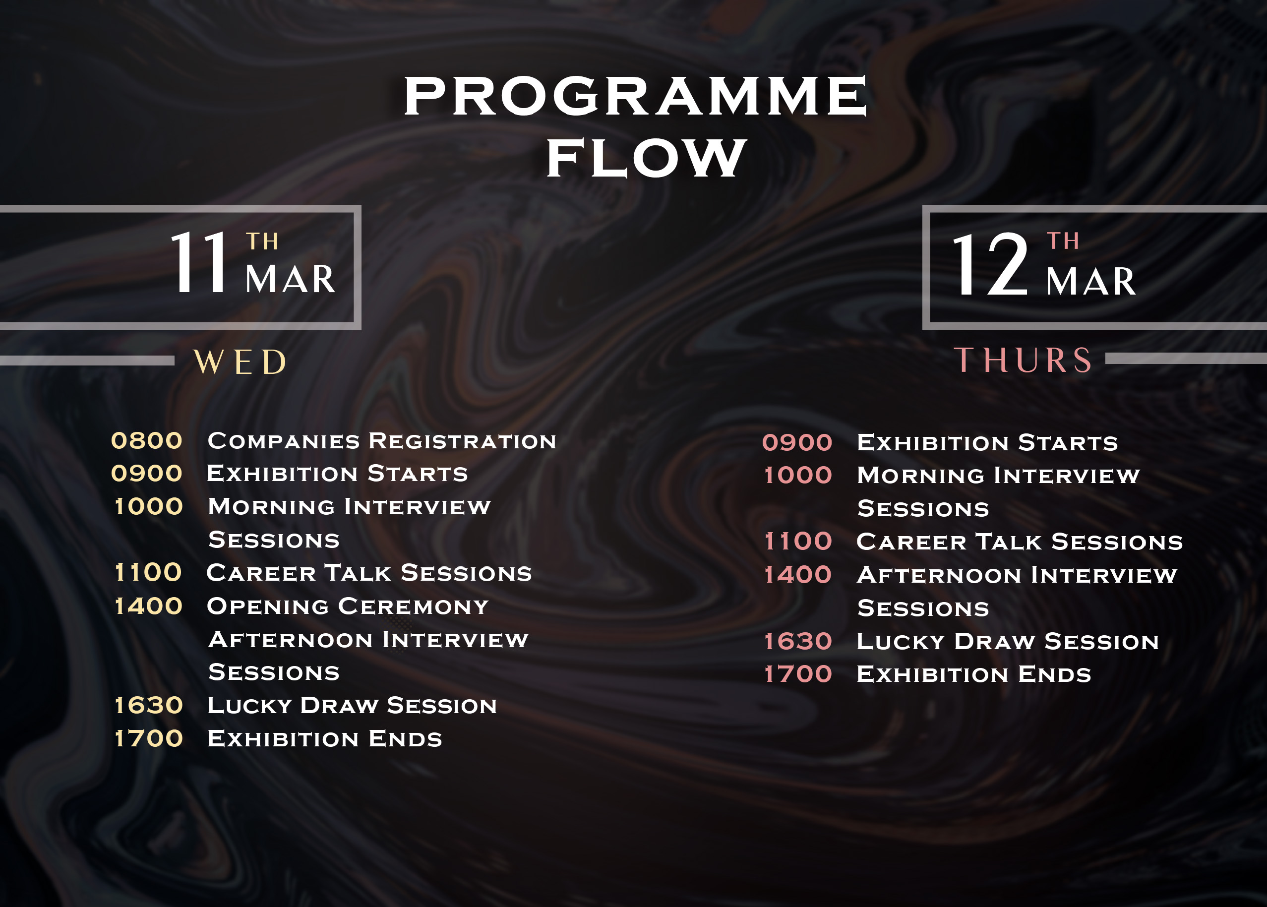 Programme Flow 2020